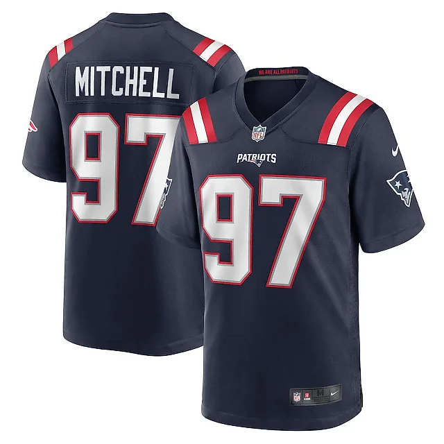 Zennovawear DaMarcus Mitchell 97 New England Patriots Game Men Jersey - Navy
