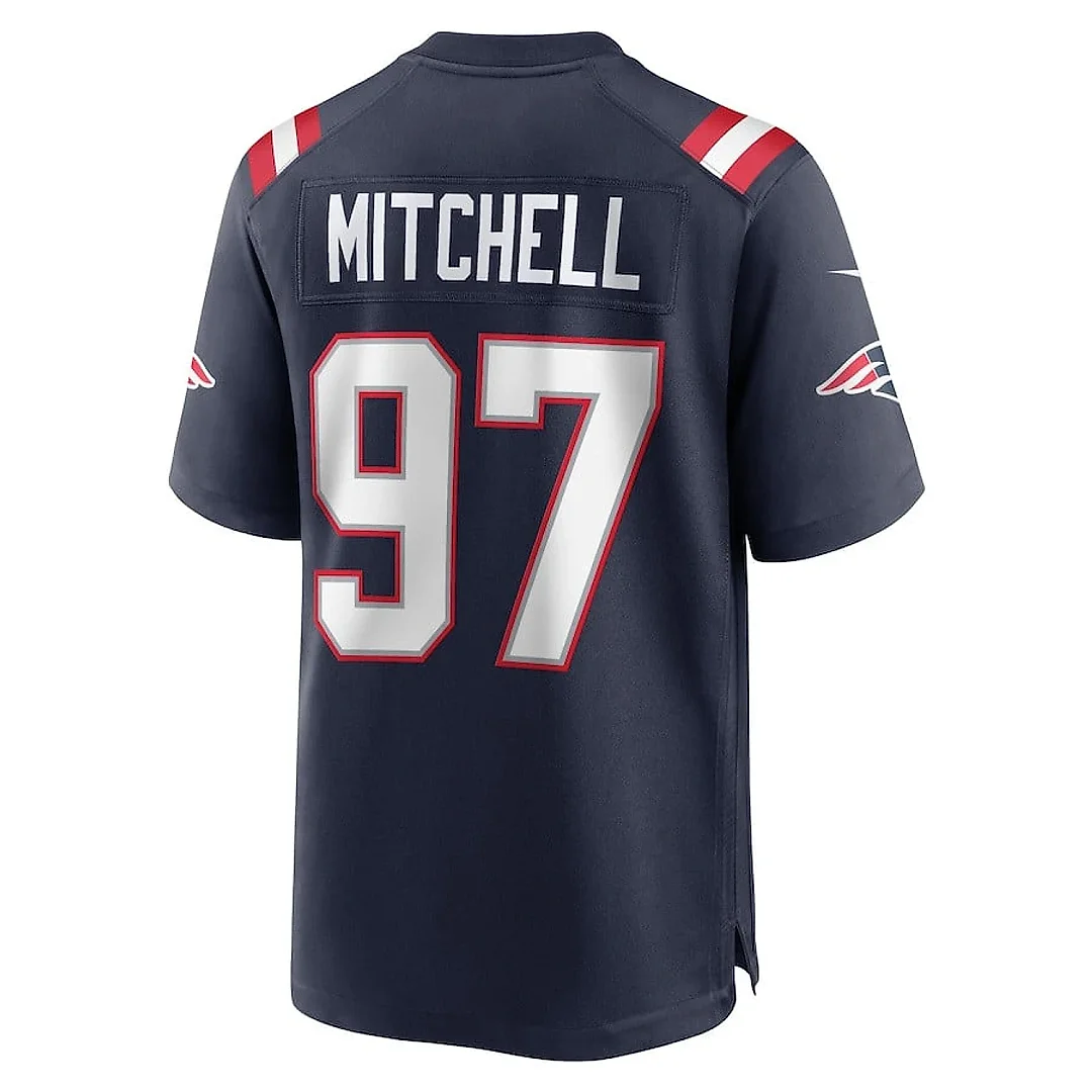 Zennovawear DaMarcus Mitchell 97 New England Patriots Game Men Jersey - Navy
