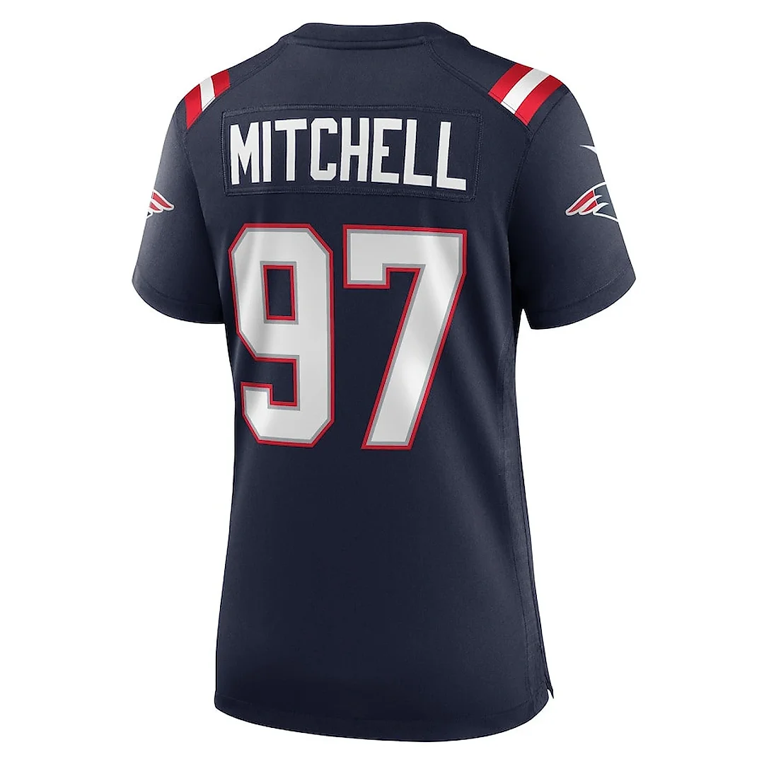 Zennovawear DaMarcus Mitchell 97 New England Patriots Women Game Jersey - Navy