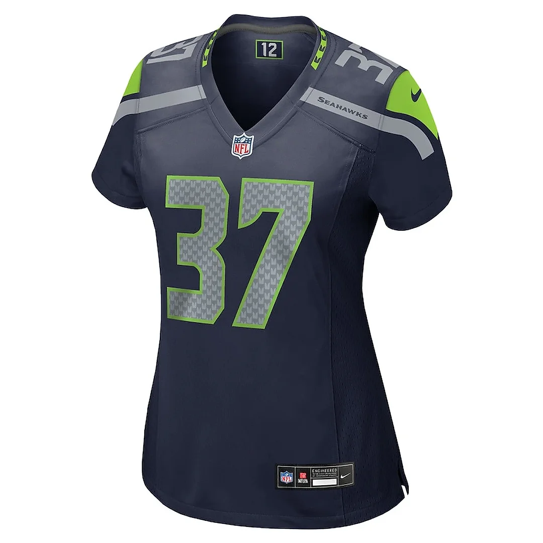 Zennovawear Damarion Williams 37 Seattle Seahawks Women's Game Jersey - Navy