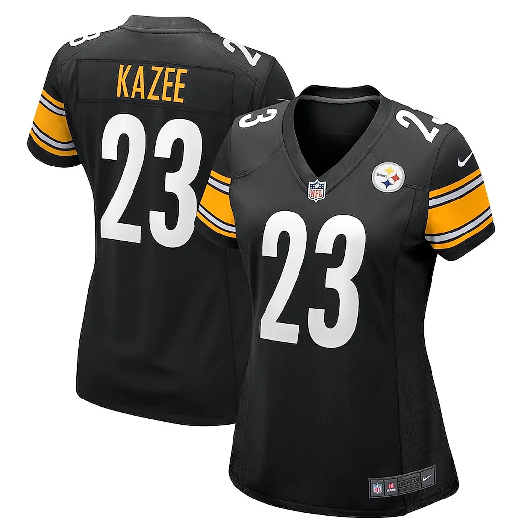 Zennovawear Damontae Kazee 23 Pittsburgh Steelers Women Game Jersey - Black