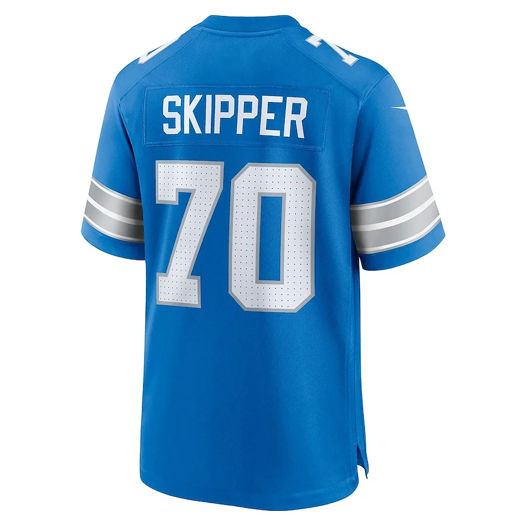 Zennovawear Dan Skipper 70 Detroit Lions Team Game Men Jersey - Blue