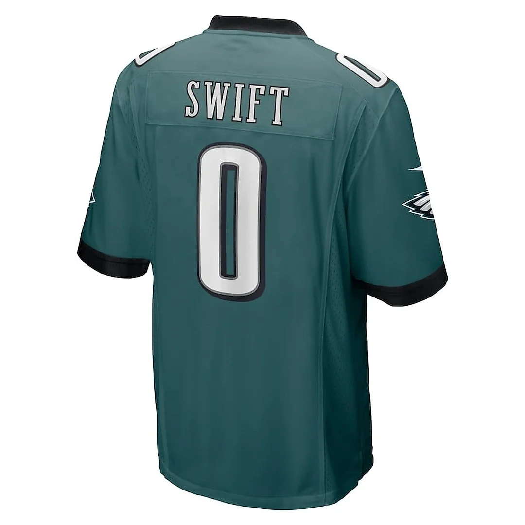 Zennovawear D'Andre Swift 0 Philadelphia Eagles Game Men Jersey - Midnight Green