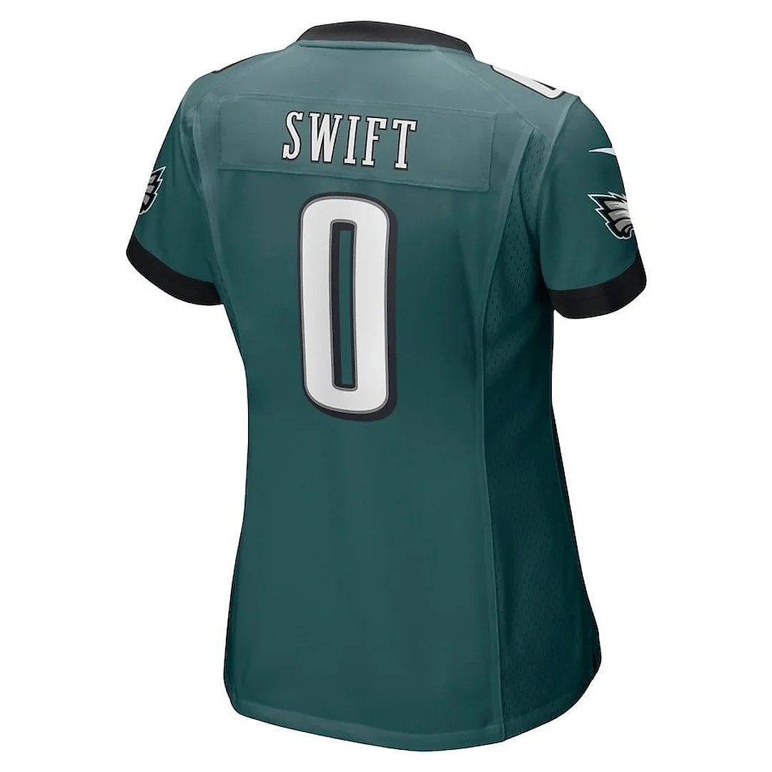 Zennovawear D'Andre Swift 0 Philadelphia Eagles Women's Game Player Jersey - Midnight Green