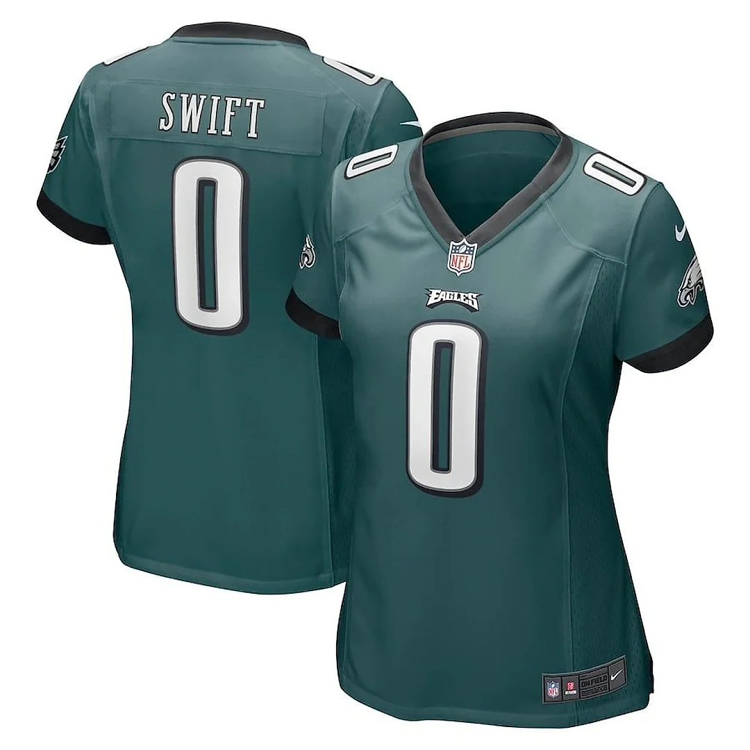 Zennovawear D'Andre Swift 0 Philadelphia Eagles Women's Game Player Jersey - Midnight Green