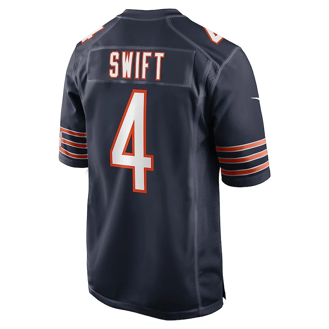 Zennovawear D'Andre Swift 4 Chicago Bears Game Men Jersey - Navy