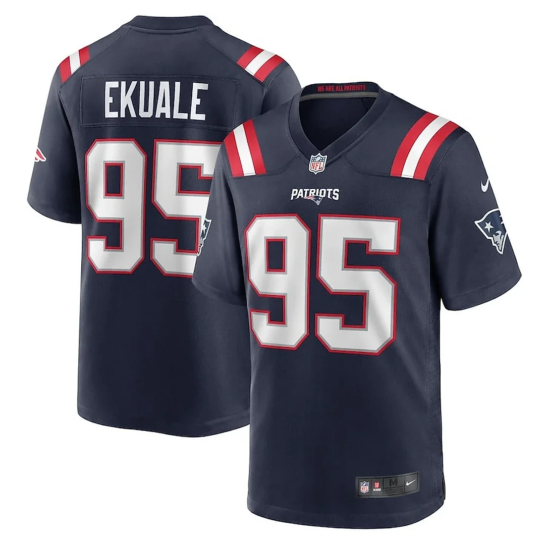 Zennovawear Daniel Ekuale 95 New England Patriots Game Men Jersey - Navy