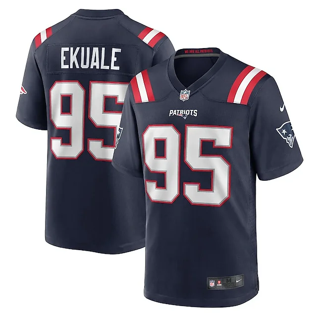 Zennovawear Daniel Ekuale 95 New England Patriots Game Men Jersey - Navy