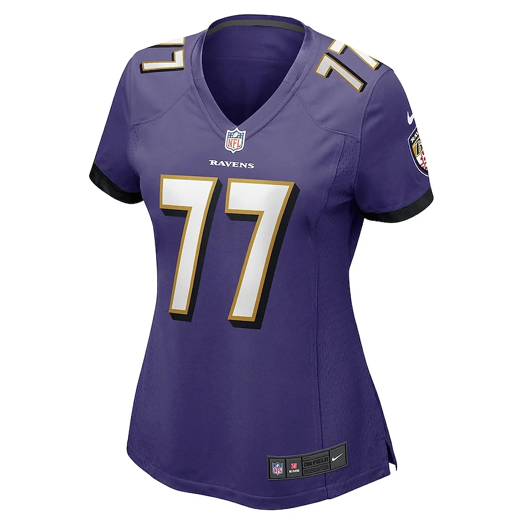 Zennovawear Daniel Faalele 77 Baltimore Ravens Women's Game Jersey - Purple