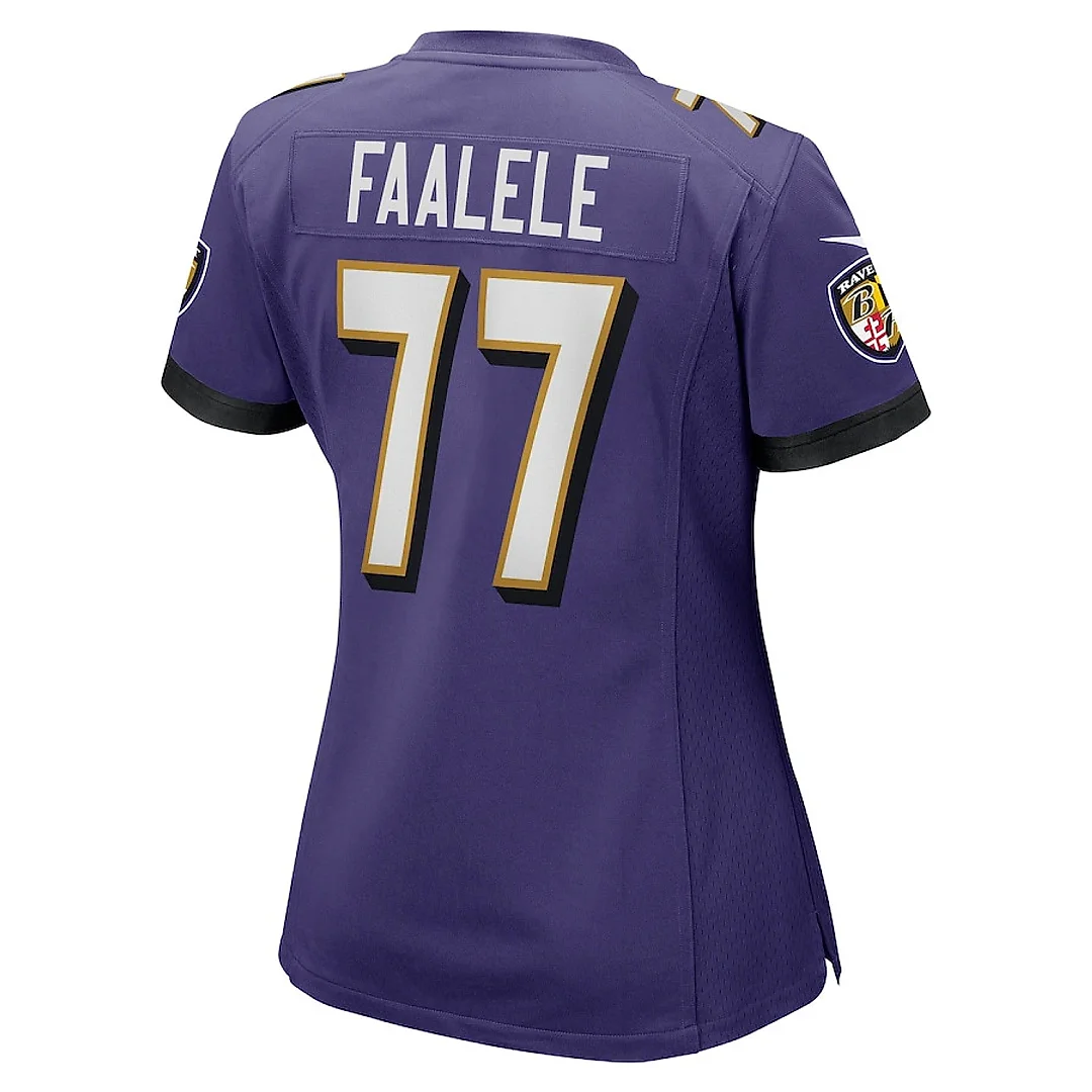 Zennovawear Daniel Faalele 77 Baltimore Ravens Women's Game Jersey - Purple