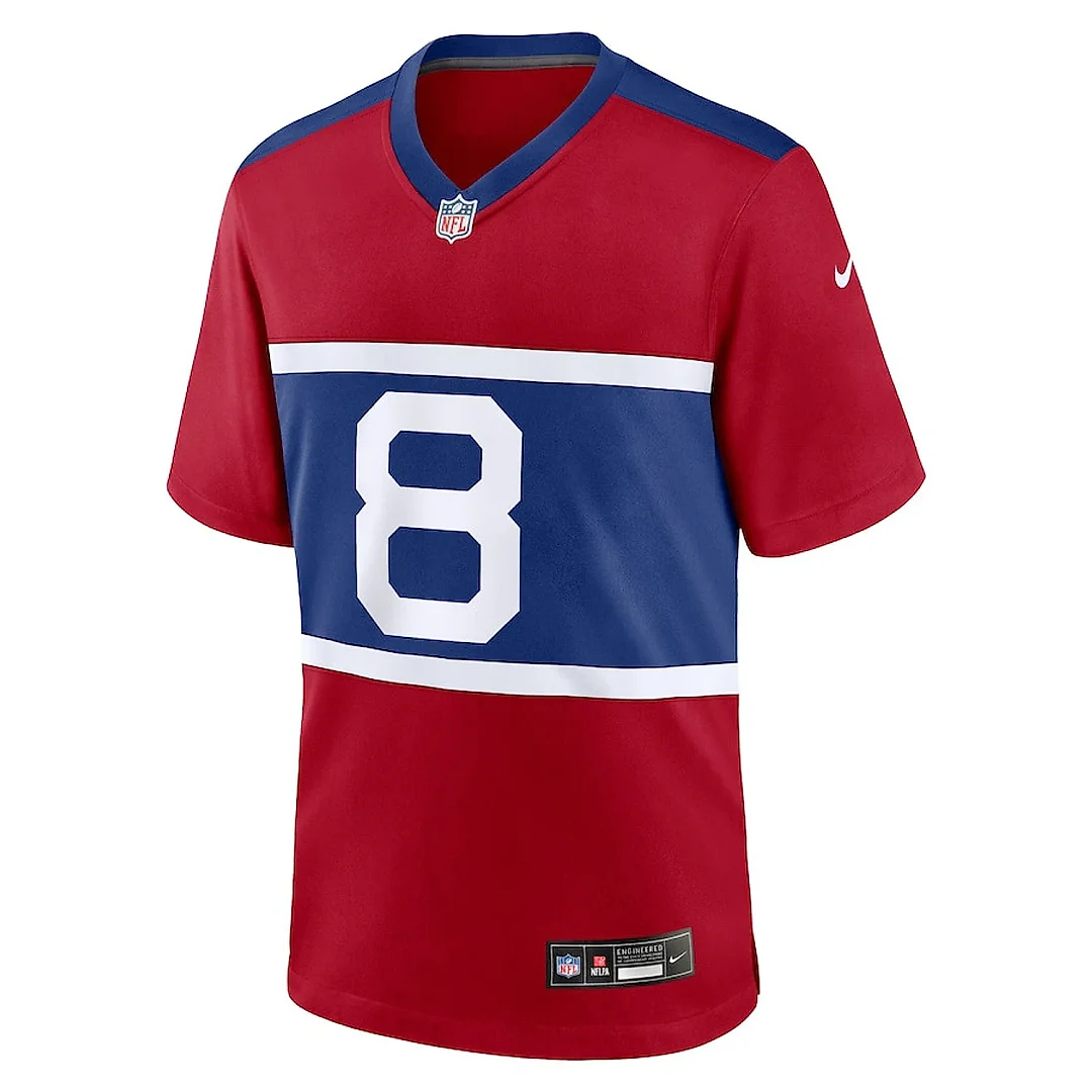 Zennovawear Daniel Jones 8 New York Giants Alternate Game Men Jersey - Century Red
