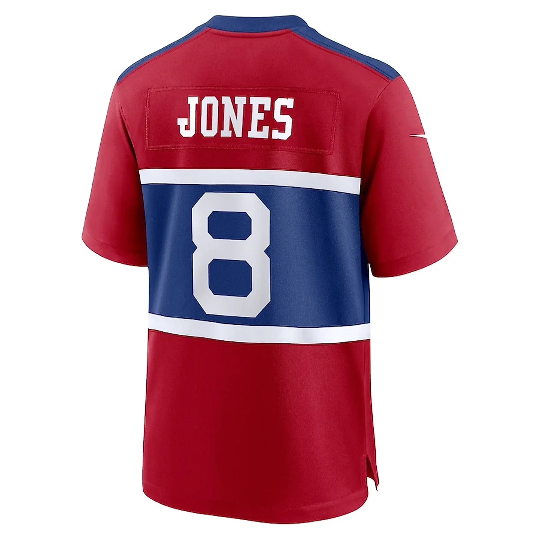 Zennovawear Daniel Jones 8 New York Giants Alternate Game Men Jersey - Century Red