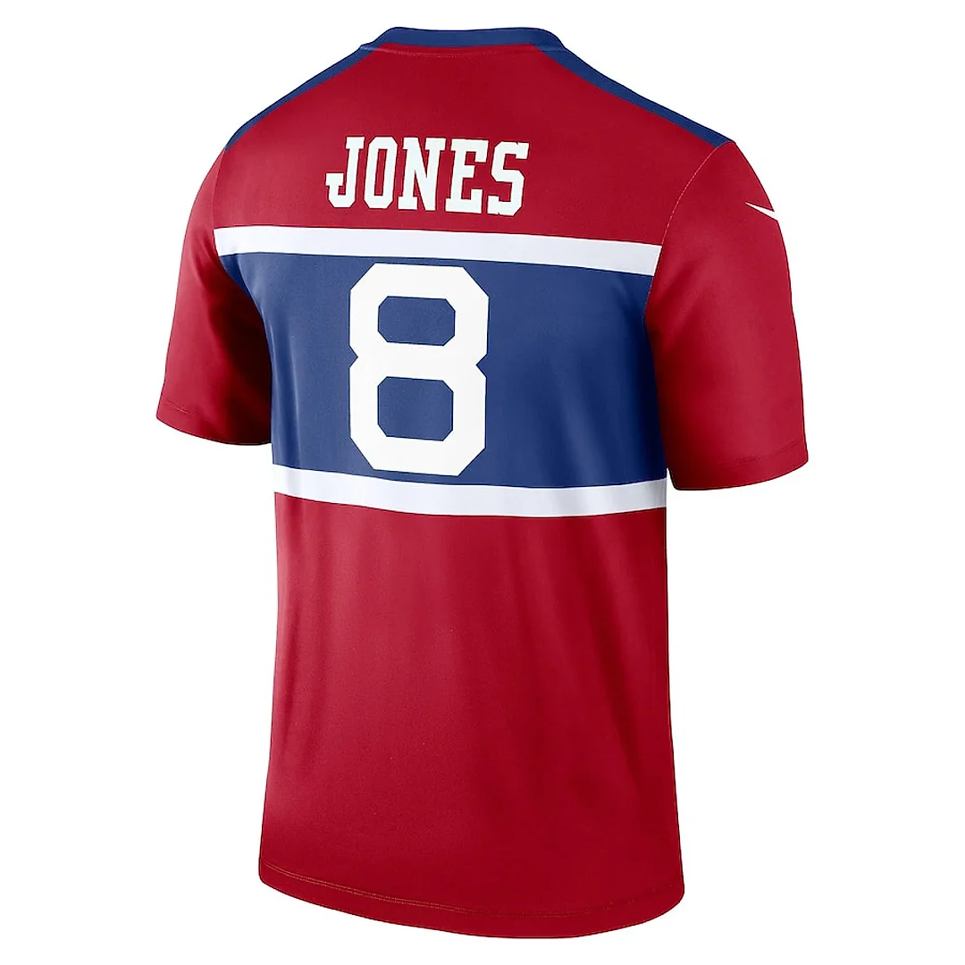 Zennovawear Daniel Jones 8 New York Giants Alternate Legend Player Men Jersey - Century Red