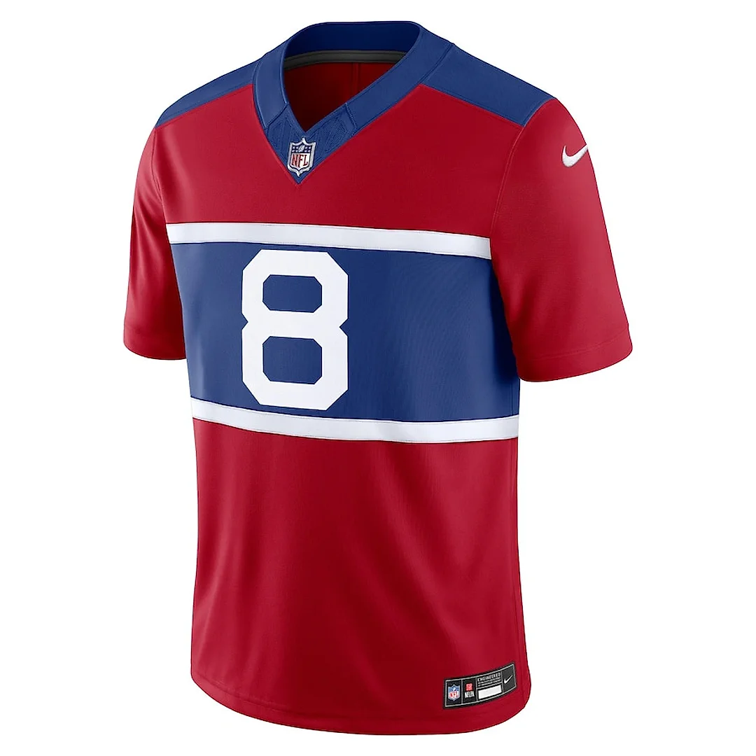 Zennovawear Daniel Jones 8 New York Giants Alternate Vapor F.U.S.E. Limited Men Jersey - Century Red