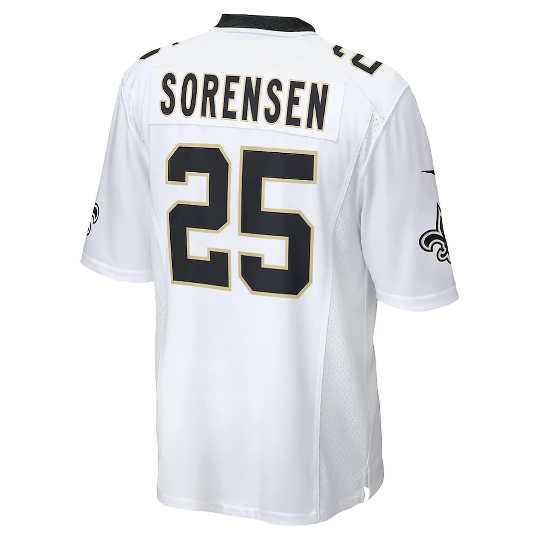 Zennovawear Daniel Sorensen 25 New Orleans Saints Game Jersey - Men, White
