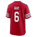 Zennovawear Danny Gray 6 San Francisco 49ers NFC Champions Patch Game Men Jersey - Scarlet