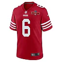 Zennovawear Danny Gray 6 San Francisco 49ers NFC Champions Patch Game Men Jersey - Scarlet