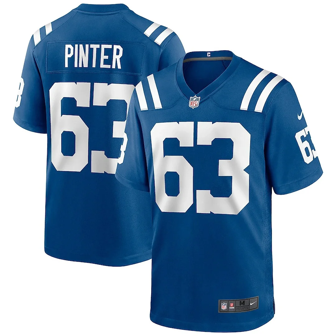 Zennovawear Danny Pinter 63 Indianapolis Colts Men Game Jersey - Royal
