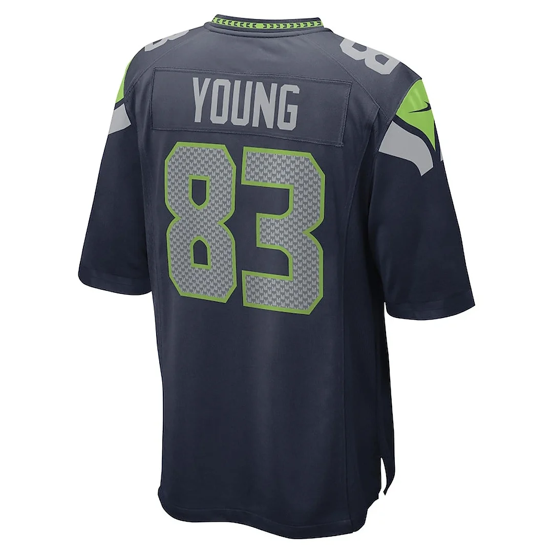 Zennovawear Dareke Young 83 Seattle Seahawks Game Men Jersey - College Navy