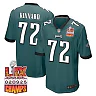 Zennovawear Darian Kinnard 72 Philadelphia Eagles Super Bowl LIX Champions Patch Game Men Jersey - Midnight Green