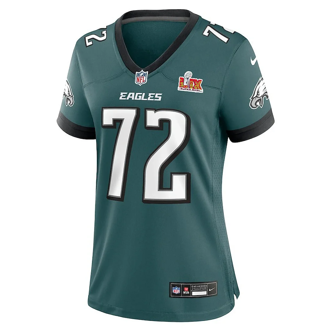 Zennovawear Darian Kinnard 72 Philadelphia Eagles Super Bowl LIX Women's Jersey - Midnight Green