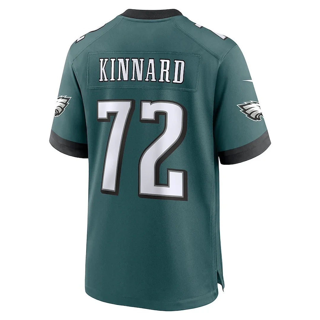 Zennovawear Darian Kinnard 72 Philadelphia Eagles Super Bowl LIX YOUTH Jersey - Midnight Green