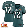 Zennovawear Darian Kinnard 72 Philadelphia Eagles Super Bowl LIX Women's Jersey - Midnight Green