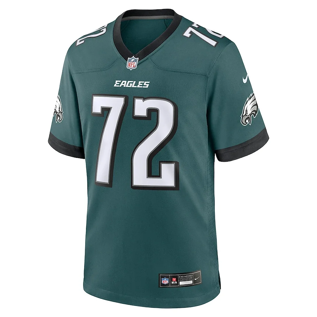 Zennovawear Darian Kinnard 72 Philadelphia Eagles Team Game Men Jersey - Midnight Green