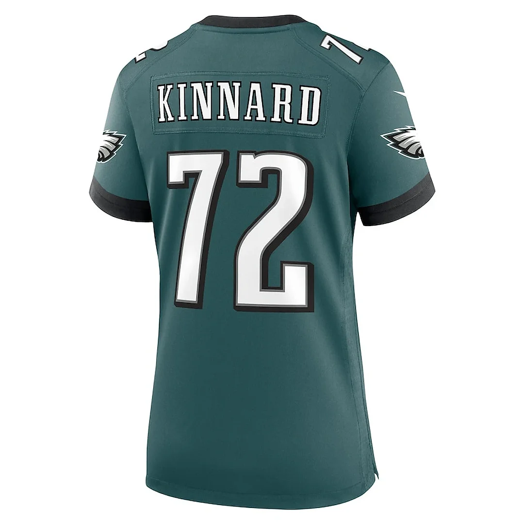 Zennovawear Darian Kinnard 72 Philadelphia Eagles Women Team Game Jersey - Midnight Green