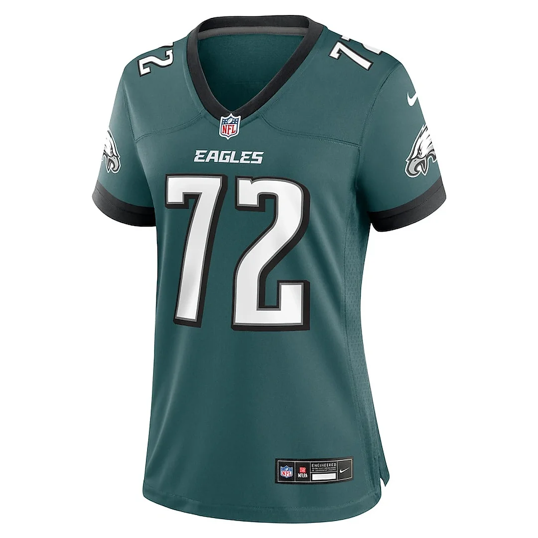 Zennovawear Darian Kinnard 72 Philadelphia Eagles Women Team Game Jersey - Midnight Green