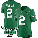 Zennovawear Darius Slay Jr. 2 Philadelphia Eagles Fly Eagles Fly Patch Alternate Game Men Jersey - Kelly Green