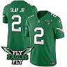 Zennovawear Darius Slay Jr. 2 Philadelphia Eagles Fly Eagles Fly Patch Alternate Game Men Jersey - Kelly Green