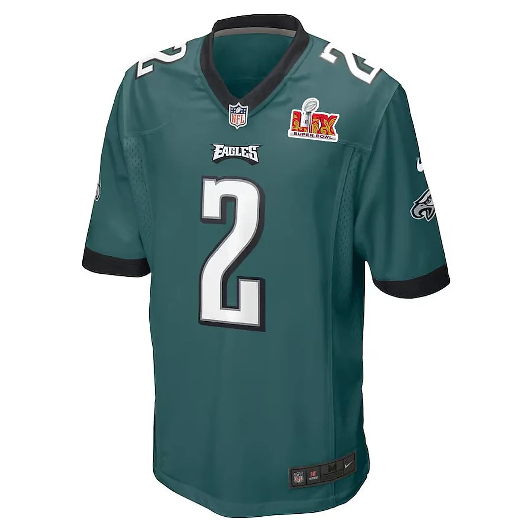Zennovawear Darius Slay Jr. 2 Philadelphia Eagles Super Bowl LIX YOUTH Jersey - Midnight Green