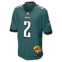 Zennovawear Darius Slay Jr. 2 Philadelphia Eagles Super Bowl LIX New Orleans Patch Game Men Jersey - Midnight Green