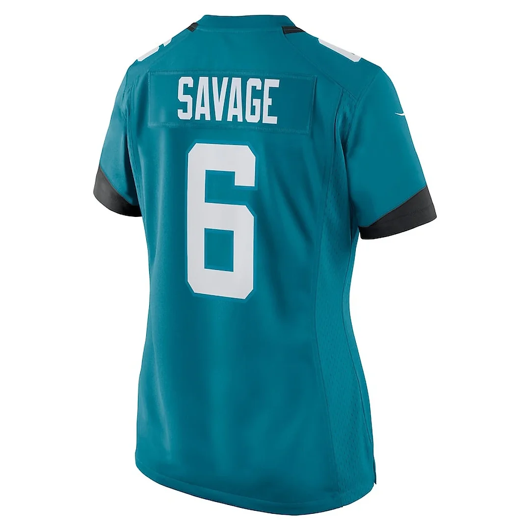 Zennovawear Darnell Savage 6 Jacksonville Jaguars Alternate Game Women Jersey - Teal
