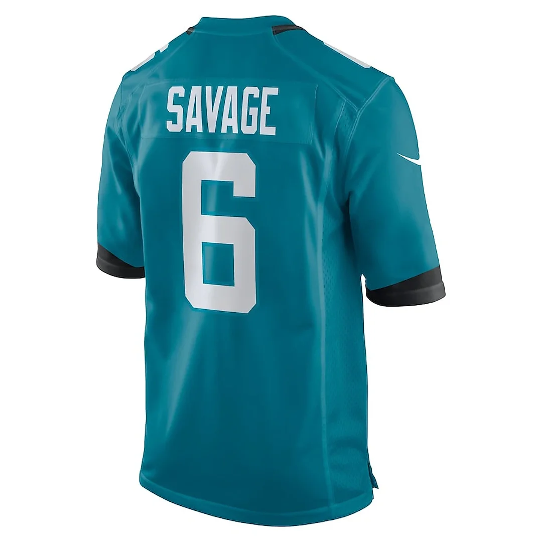 Zennovawear Darnell Savage 6 Jacksonville Jaguars Alternate Game Men Jersey - Teal