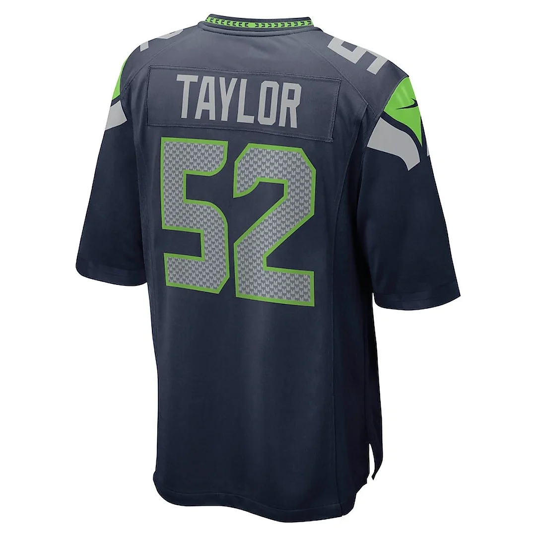 Zennovawear Darrell Taylor 52 Seattle Seahawks Men Game Jersey - College Navy