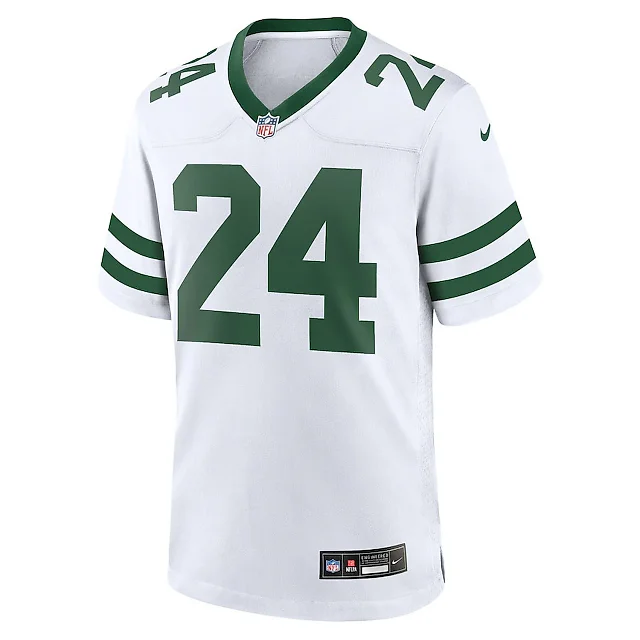 Zennovawear Darrelle Revis 24 New York Jets Game Jersey Retired Player - Men White