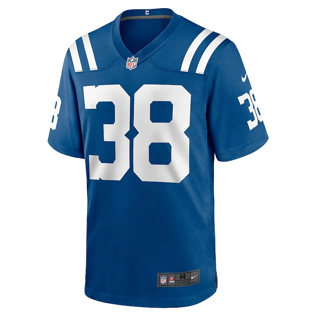 Zennovawear Darren Hall 38 Indianapolis Colts Game Men Jersey - Royal