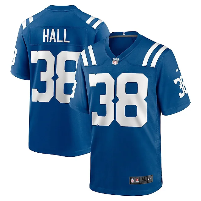 Zennovawear Darren Hall 38 Indianapolis Colts Game Men Jersey - Royal