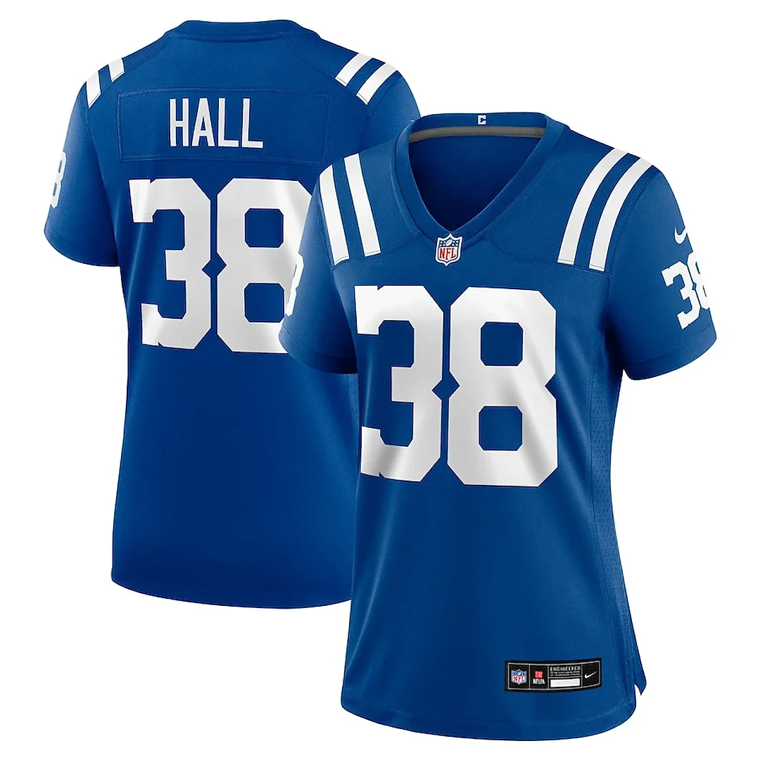 Zennovawear Darren Hall 38 Indianapolis Colts Women's Game Jersey - Royal