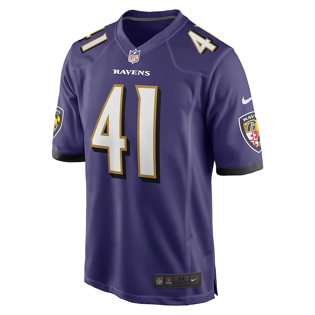 Zennovawear Daryl Worley 41 Baltimore Ravens Team Game Men Jersey - Purple