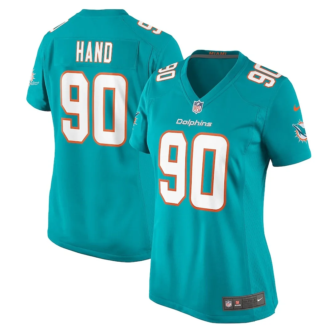 Zennovawear Da'Shawn Hand 90 Miami Dolphins Women's Game Jersey - Aqua