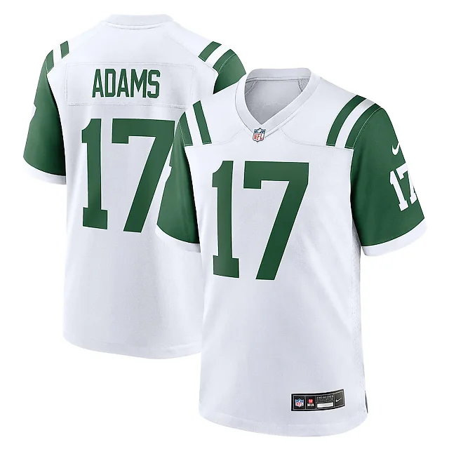 Zennovawear Davante Adams 17 New York Jets White Classic Alternate Game Jersey - Men