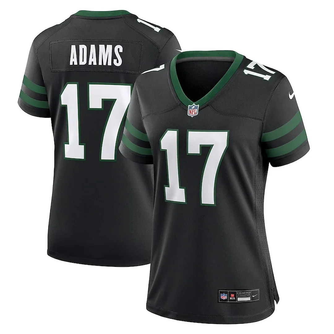 Zennovawear Davante Adams 17 New York Jets Women's Alternate Game Jersey - Legacy Black