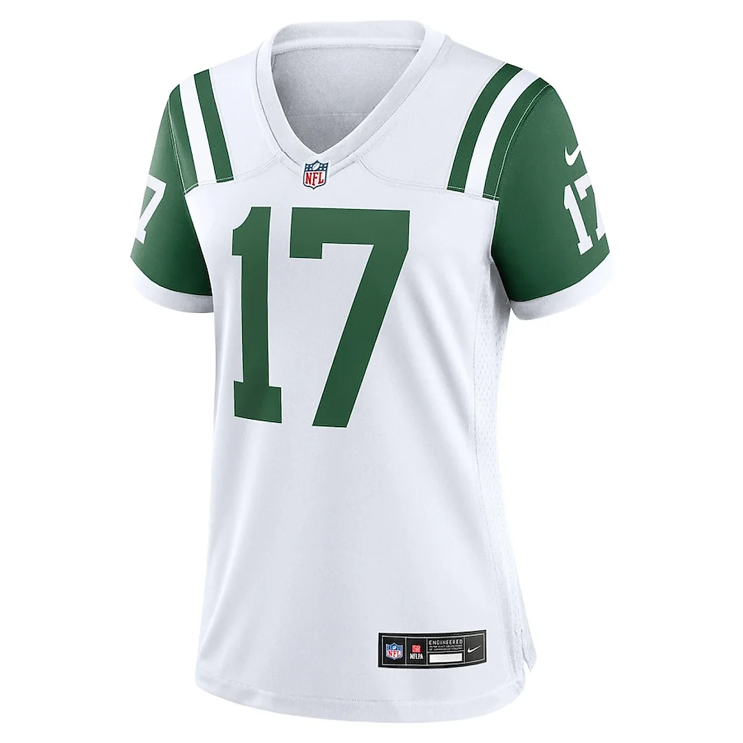 Zennovawear Davante Adams 17 New York Jets Women's White Classic Alternate Game Jersey