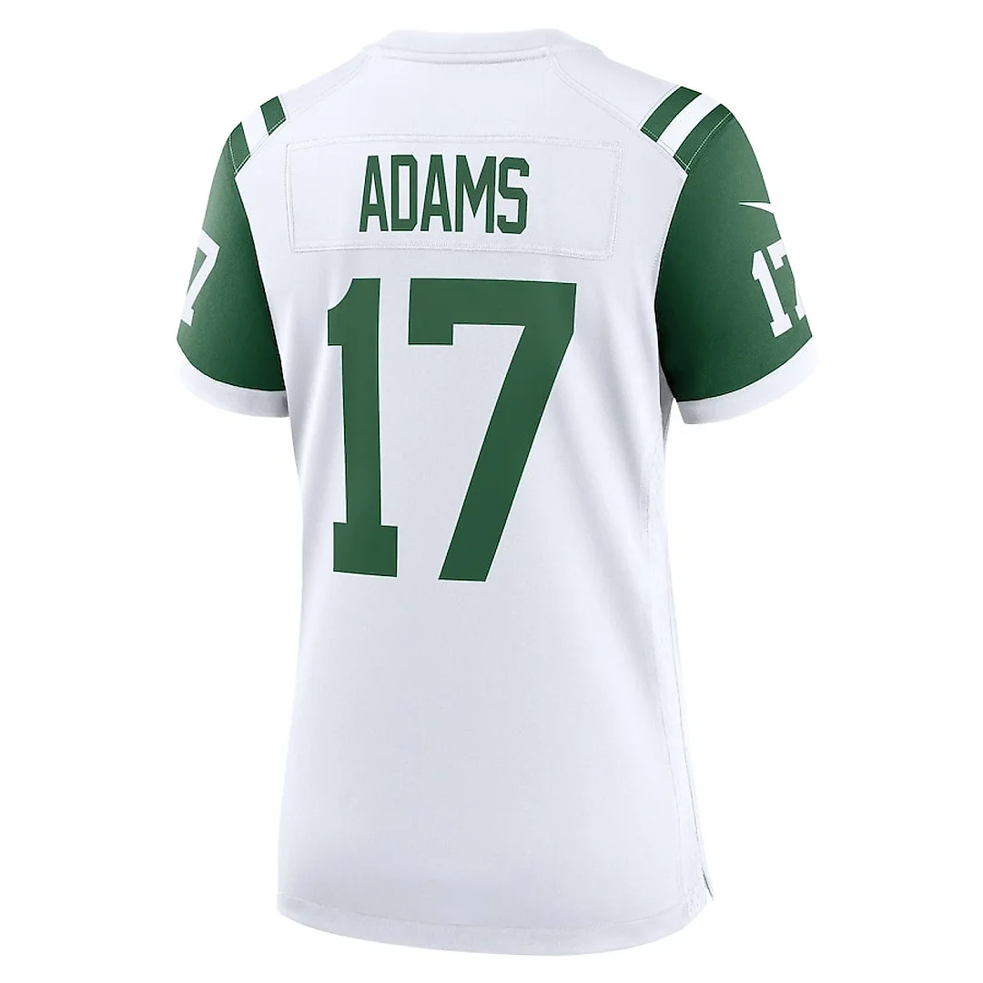 Zennovawear Davante Adams 17 New York Jets Women's White Classic Alternate Game Jersey