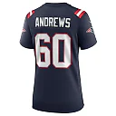 Zennovawear David Andrews 60 New England Patriots Women Game Jersey - Navy