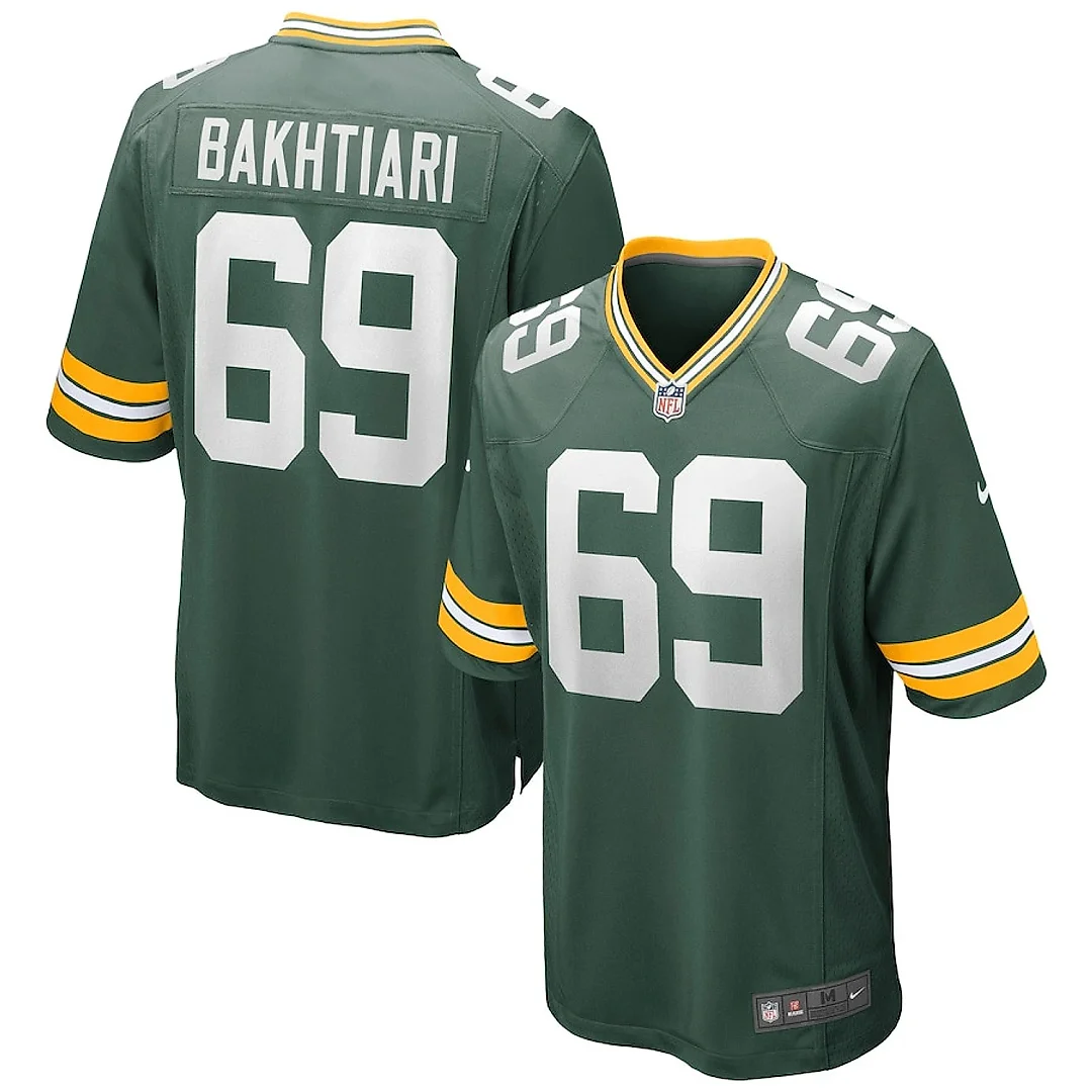Zennovawear David Bakhtiari 69 Green Bay Packers Men Game Jersey - Green