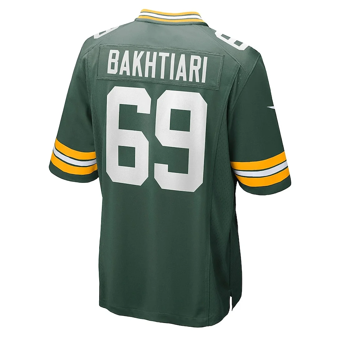 Zennovawear David Bakhtiari 69 Green Bay Packers Men Game Jersey - Green